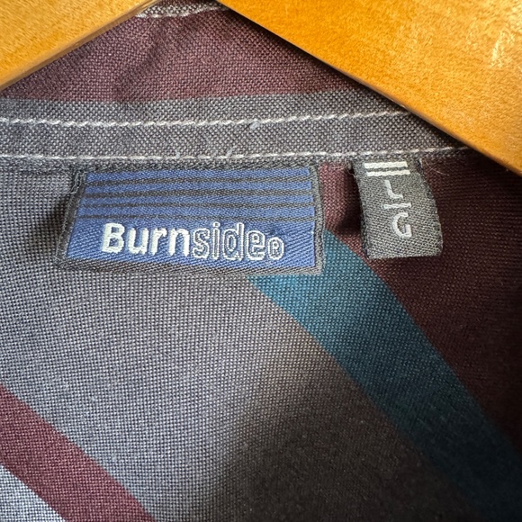 Burnside Mens Cotton Blend Long Sleeve Button Up Casual Dress Shirt Size Large - Picture 3 of 15